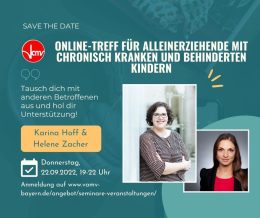 #vamvbayern: Online-Treffen für Alleinerziehende mit chronisch kranken und behinderten Kindern